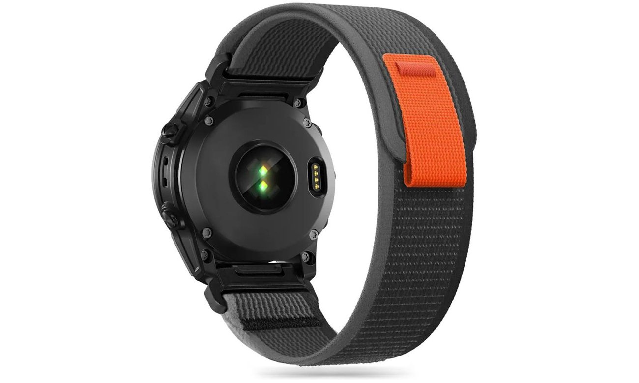 Tech-Protect Nylon für Garmin Fenix (26mm) Schwarz/Orange