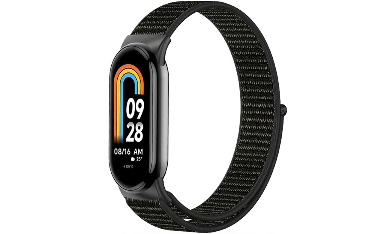 Tech-Protect Nylon Armband für Xiaomi Mi Band 8 / 8 NFC schwarz