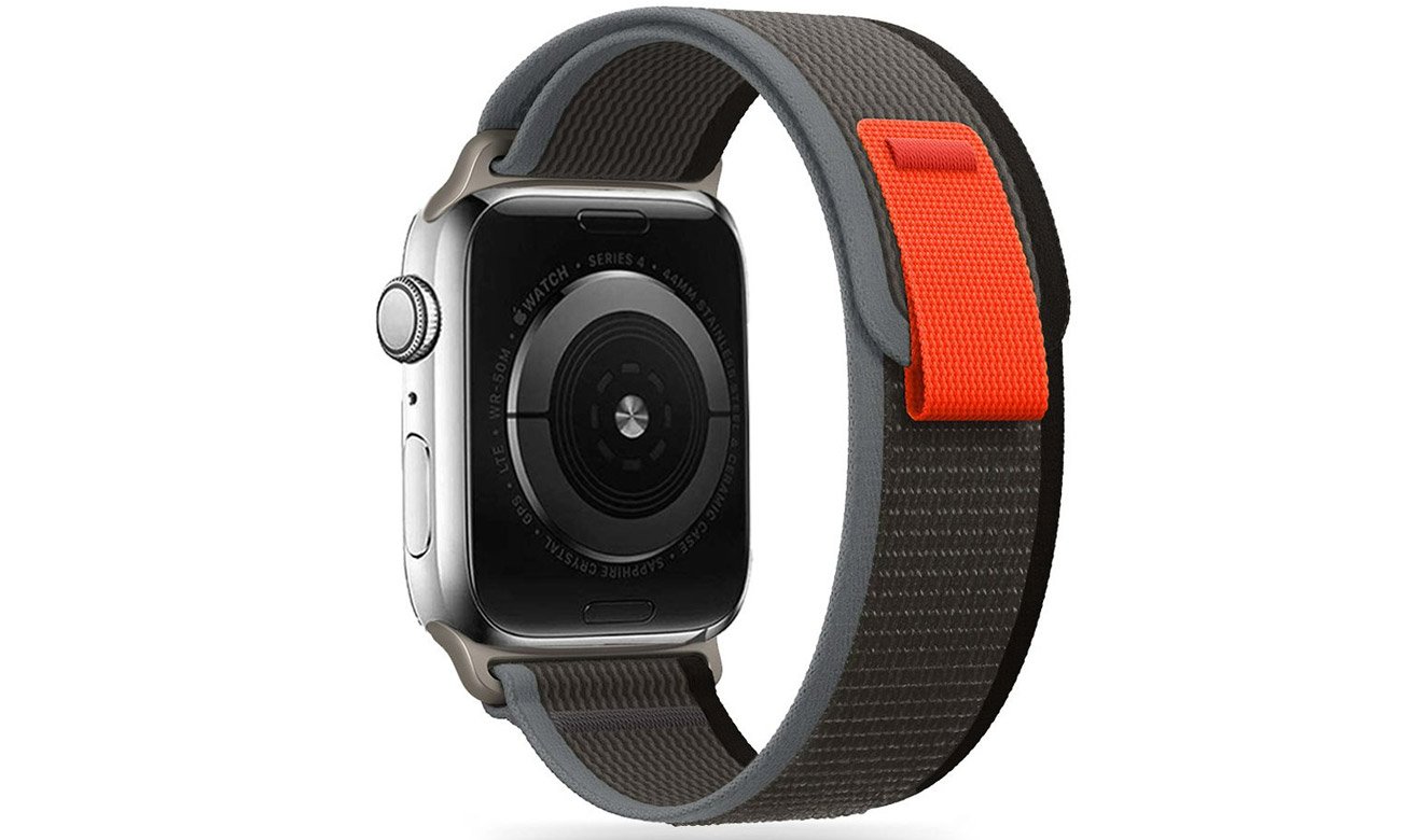 Tech-Protect Nylon Armband für Apple Watch schwarz/orange