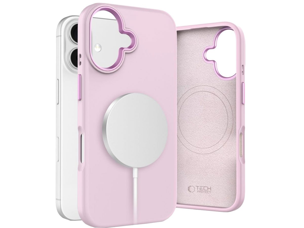 Tech-Protect Silicone Pure Magsafe do iPhone 16 pink pearl