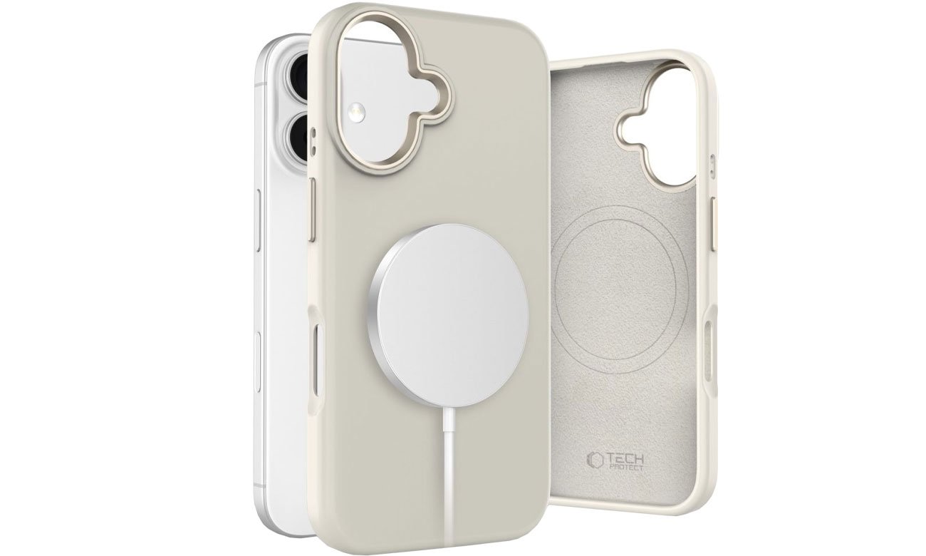 Tech-Protect Silicone Pure Magsafe do iPhone 16 cosmic latte