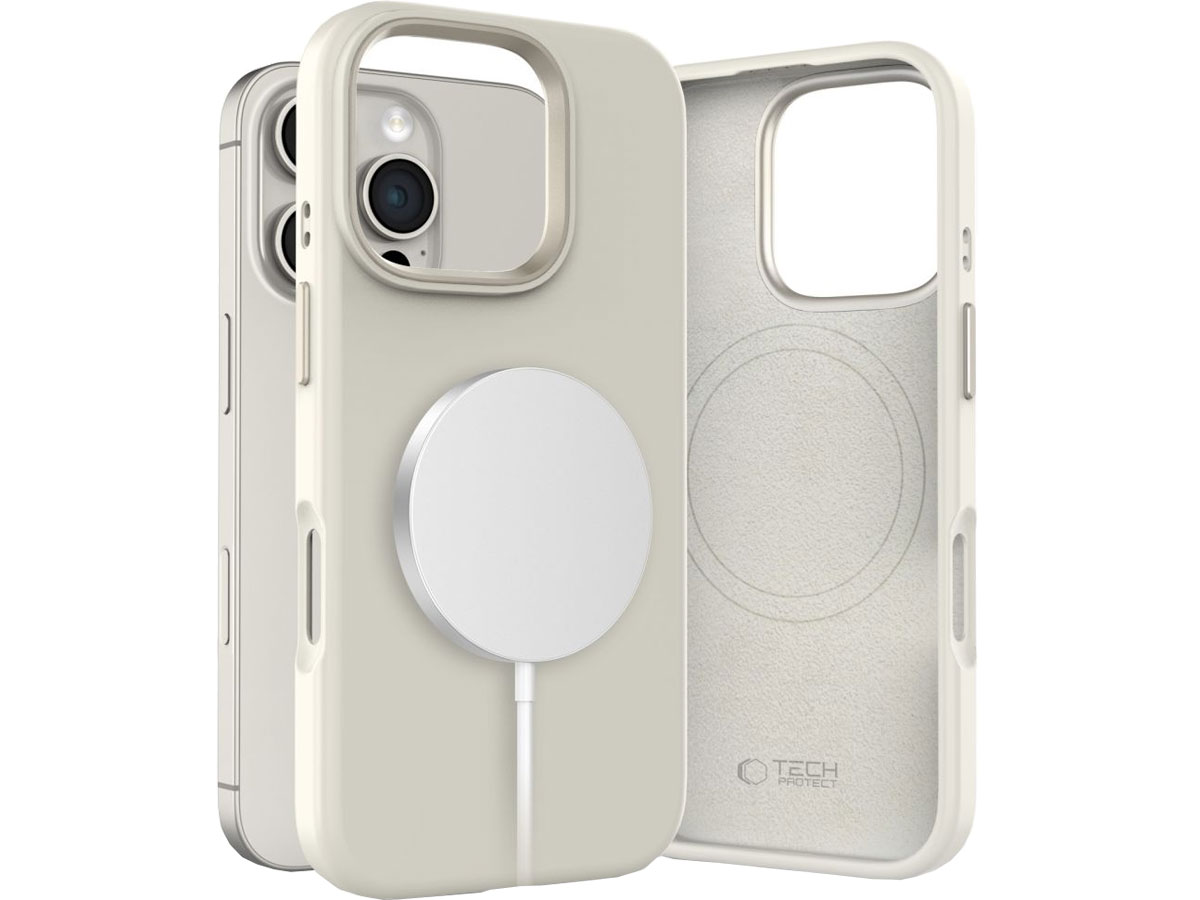 Tech-Protect Silicone Pure Magsafe do iPhone 16 Pro cosmic latte