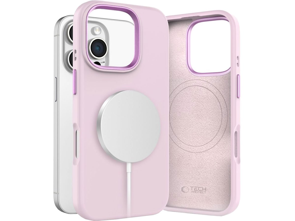 Tech-Protect Silicone Pure Magsafe do iPhone 16 Pro Max pink pearl