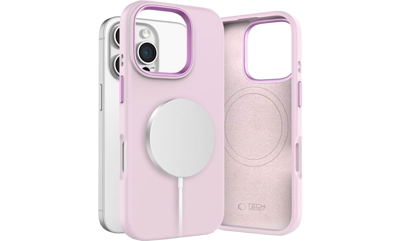 Tech-Protect Silicone Pure Magsafe do iPhone 16 Pro Max pink pearl