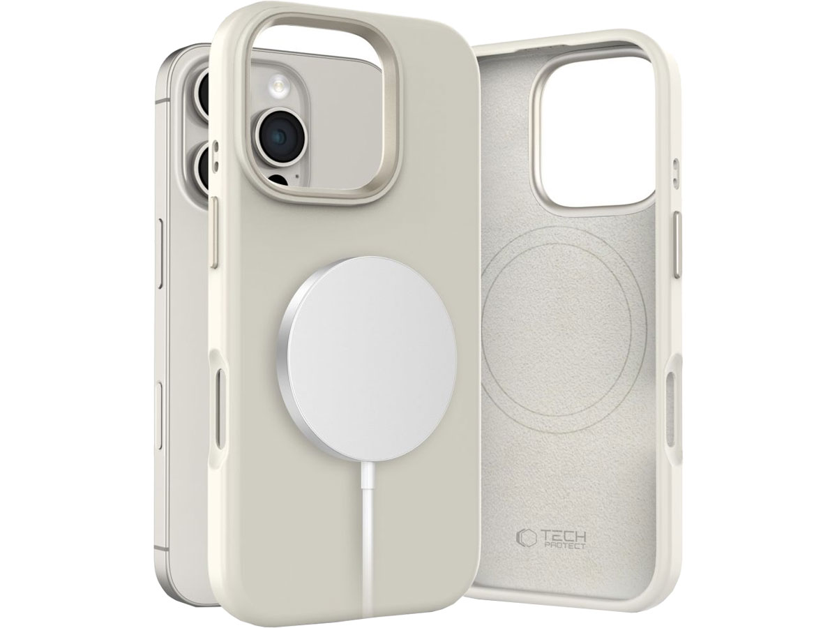 Tech-Protect Silicone Pure Magsafe do iPhone 16 Pro Max cosmic latte