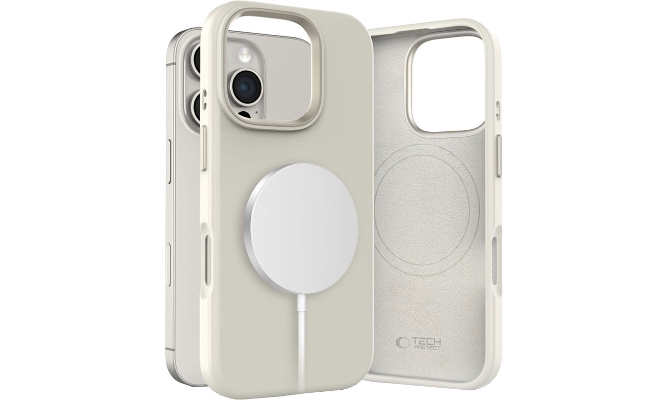 Tech-Protect Silicone Pure Magsafe do iPhone 16 Pro Max cosmic latte