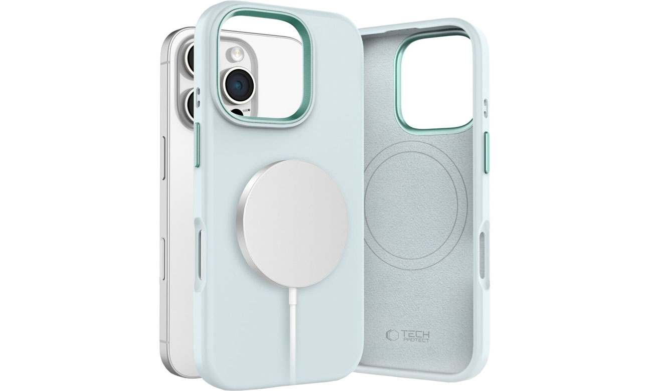 Tech-Protect Silicone Pure Magsafe do iPhone 16 Pro Max sky blue