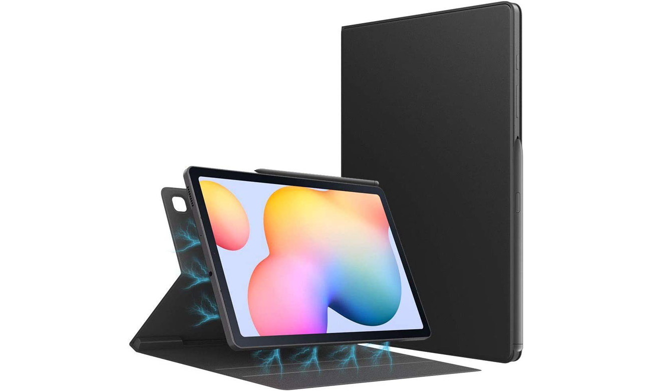 Etui Tech-Protect SmartCase Magnetic do Galaxy Tab S6 Lite Black - Widok ogólny