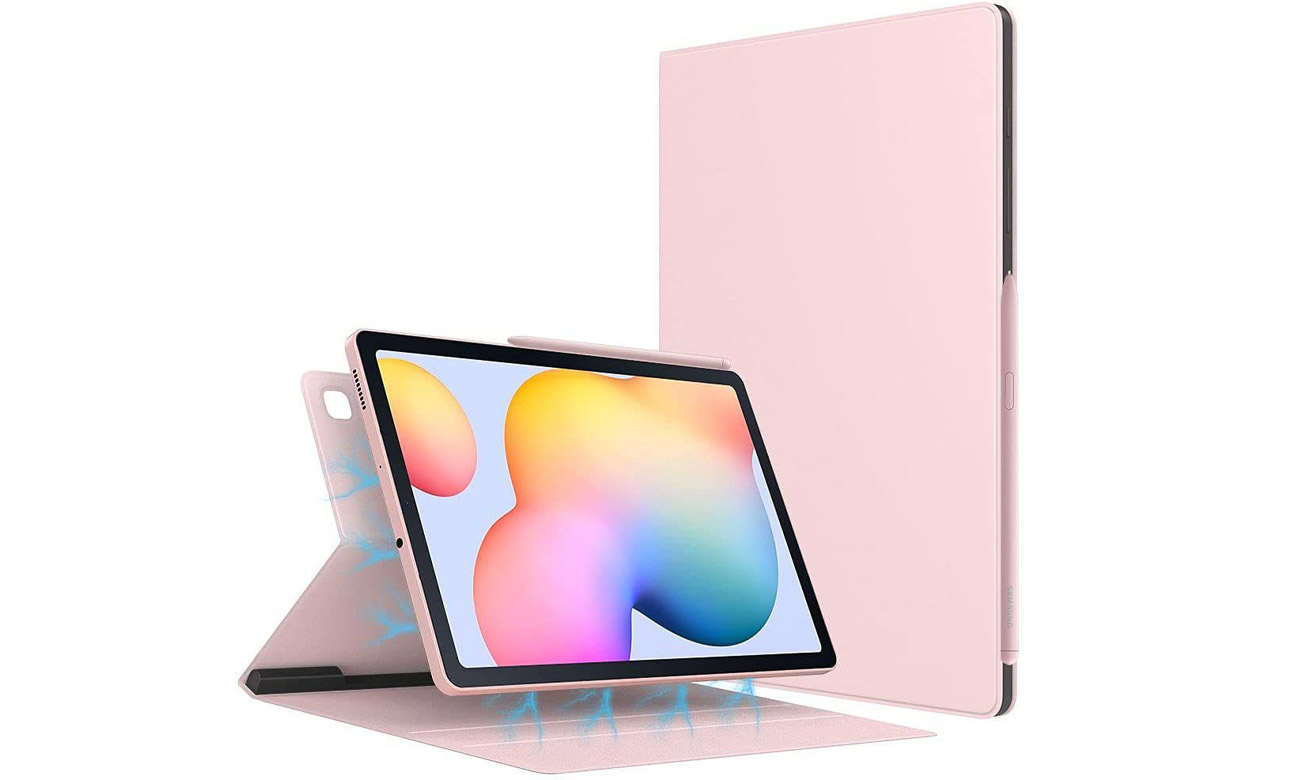 Etui Tech-Protect SmartCase Magnetic do Galaxy Tab S6 Lite Rose gold - Widok ogólny