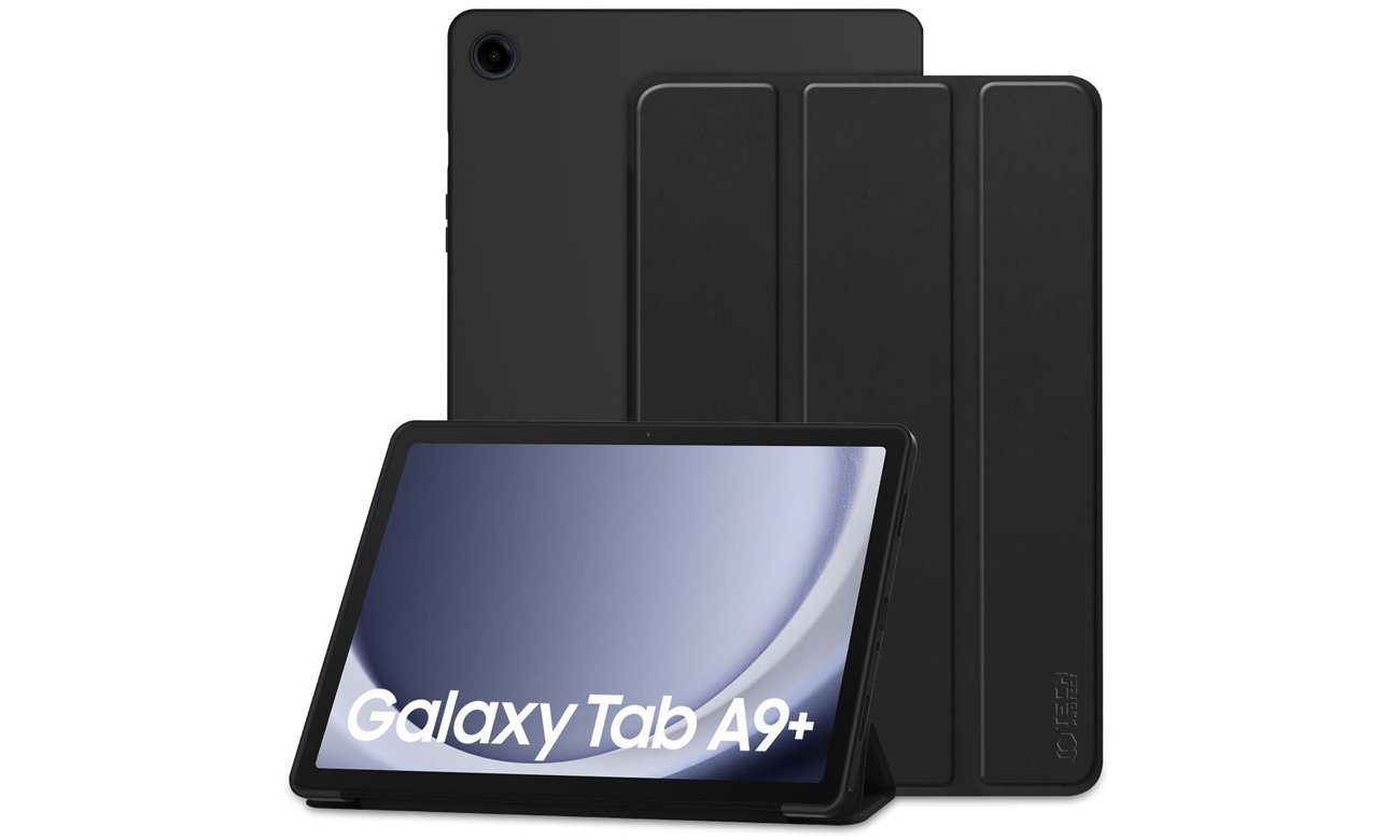 Etui Tech-Protect SmartCase für Samsung Galaxy Tab A9+ Schwarz - Gesamtansicht