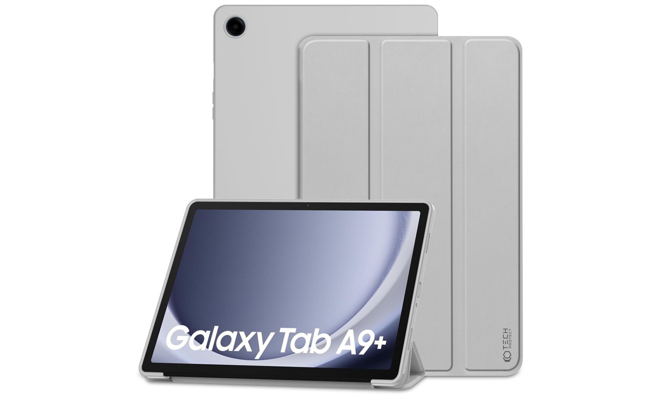 Etui Tech-Protect SmartCase do Samsung Galaxy Tab A9+ Szare - Widok ogólny