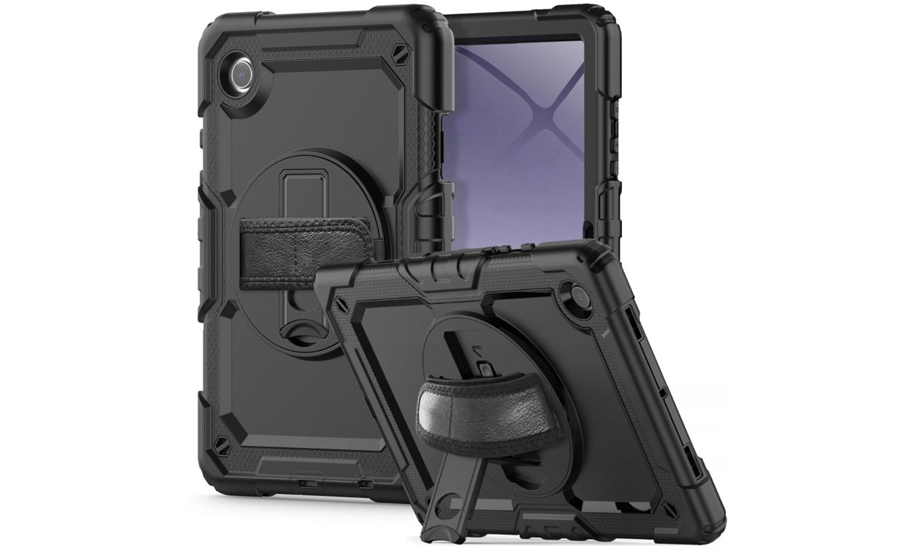 Etui Tech-Protect Solid360 für Samsung Galaxy Tab A9+ (X210 / X215 / X216) Schwarz - Gesamtansicht