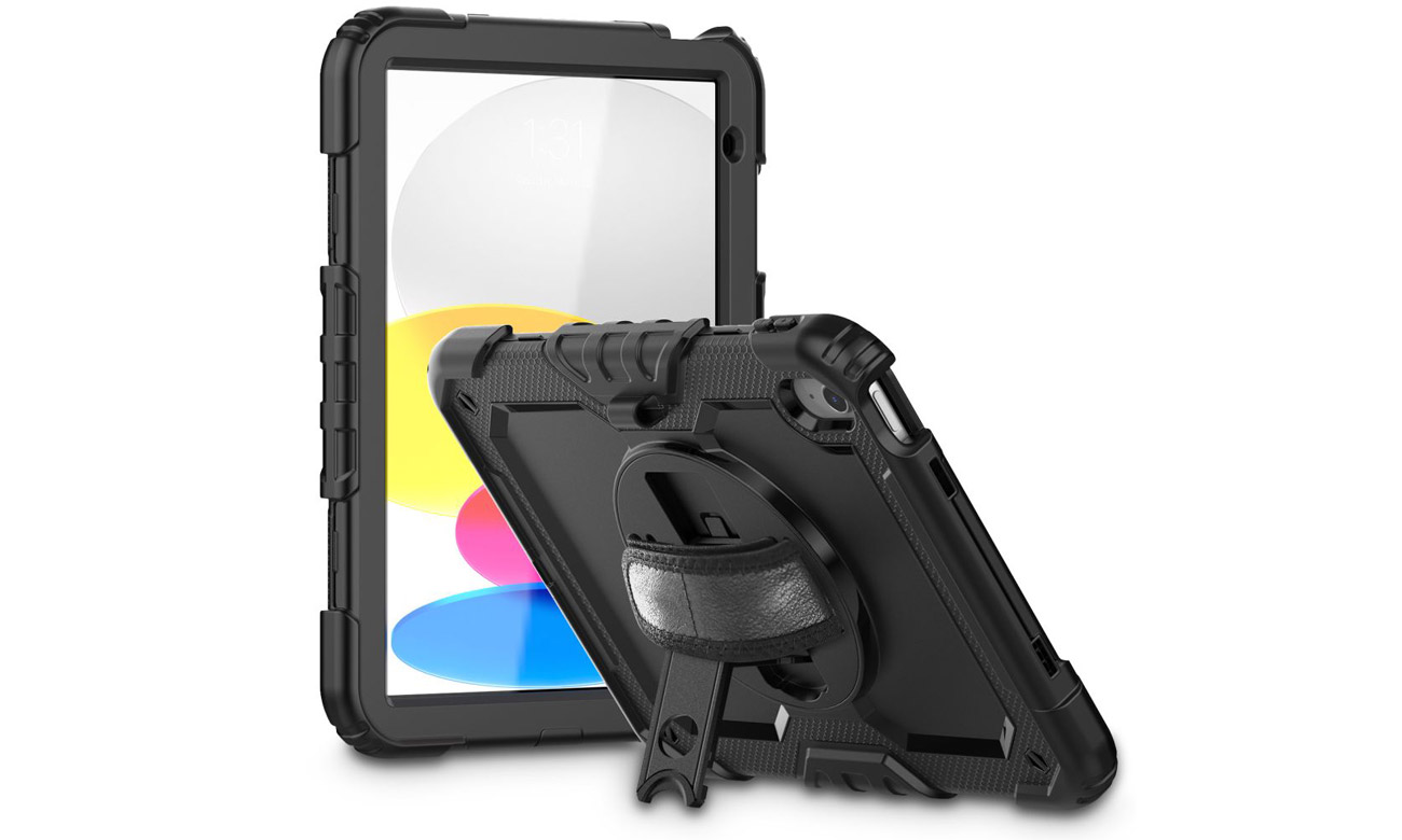 Etui Tech-Protect Solid360 für iPad (10. Gen.) Schwarz - Gesamtansicht