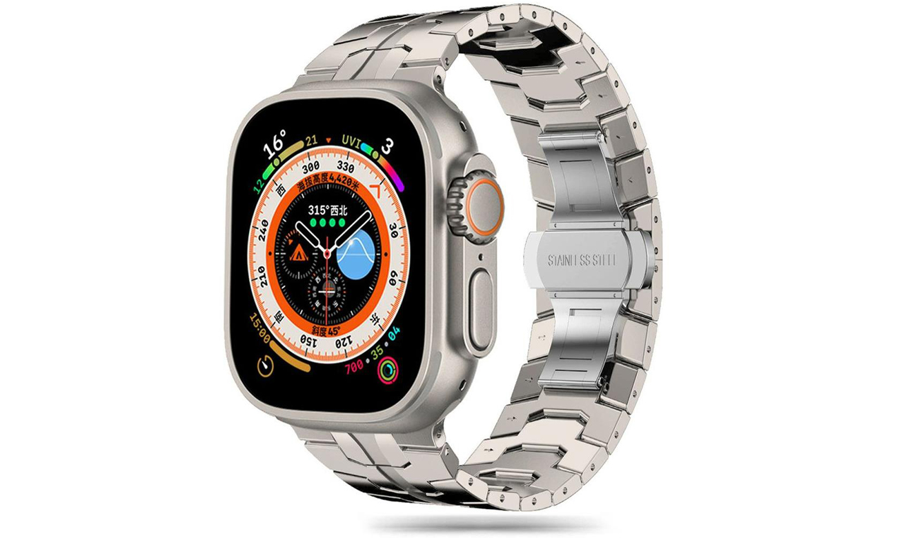 Tech-Protect Stainless Line für Apple Watch 42/44/45/49 mm Titan