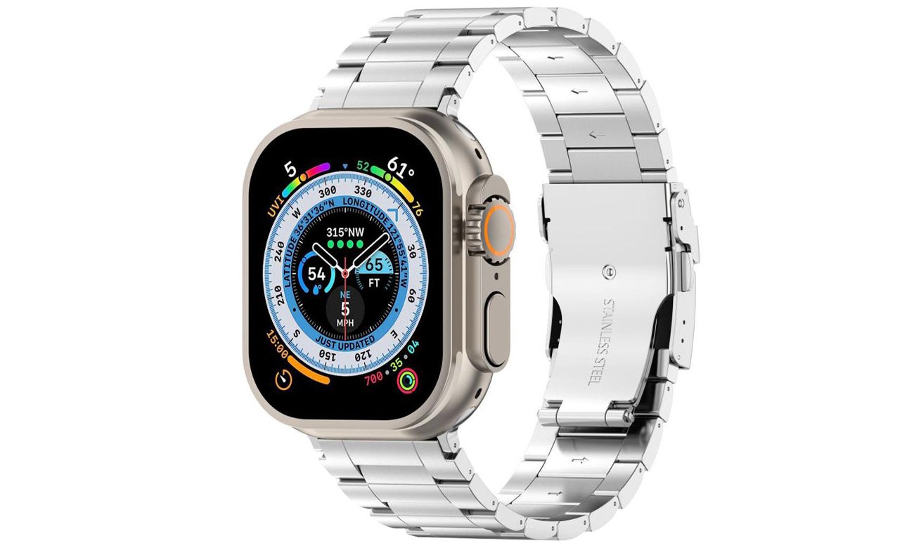 Tech-Protect Stainless Pro für Apple Watch 42/44/45/49 mm silber