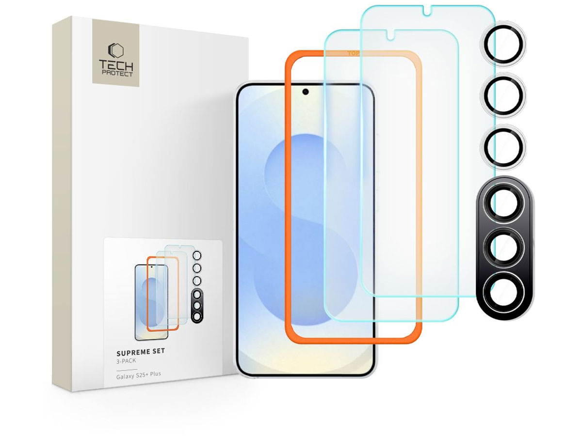 Tech-Protect Supreme Set 3-Pack do Samsung Galaxy S25+ Clear