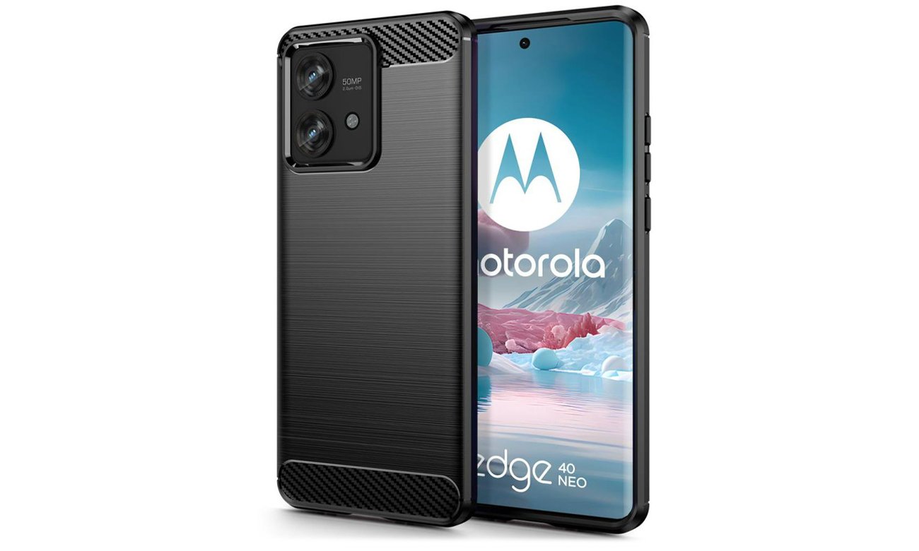 Tech-Protect TPUCarbon für Motorola Edge 40 Neo schwarz