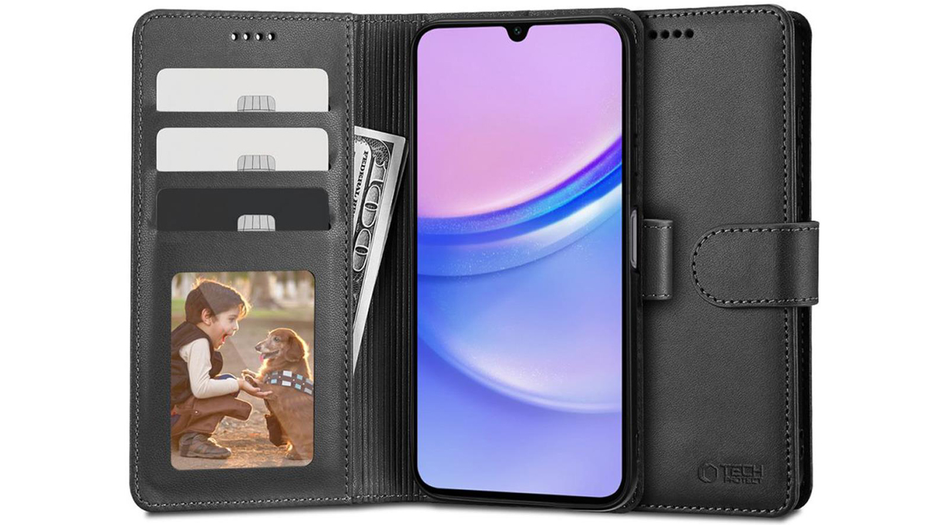 Tech-Protect Wallet do Samsung Galaxy A15 Black