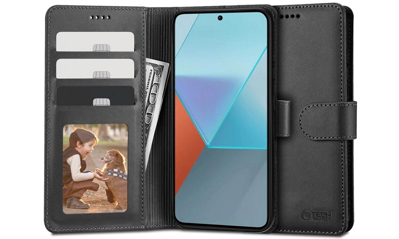 Tech-Protect Wallet do Xiaomi Redmi Note 13 4G Black - Widok ogólny