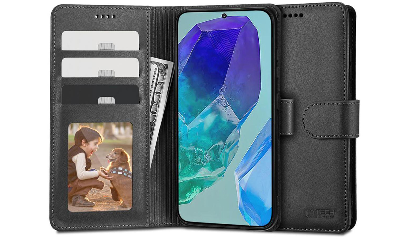 Tech-Protect Wallet do Samsung Galaxy M55 5G czarny