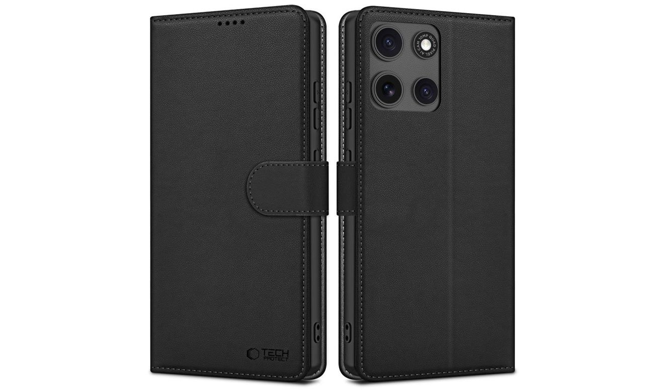 Etui Tech-Protect Wallet do Motorola moto g15 / moto g15 power Black