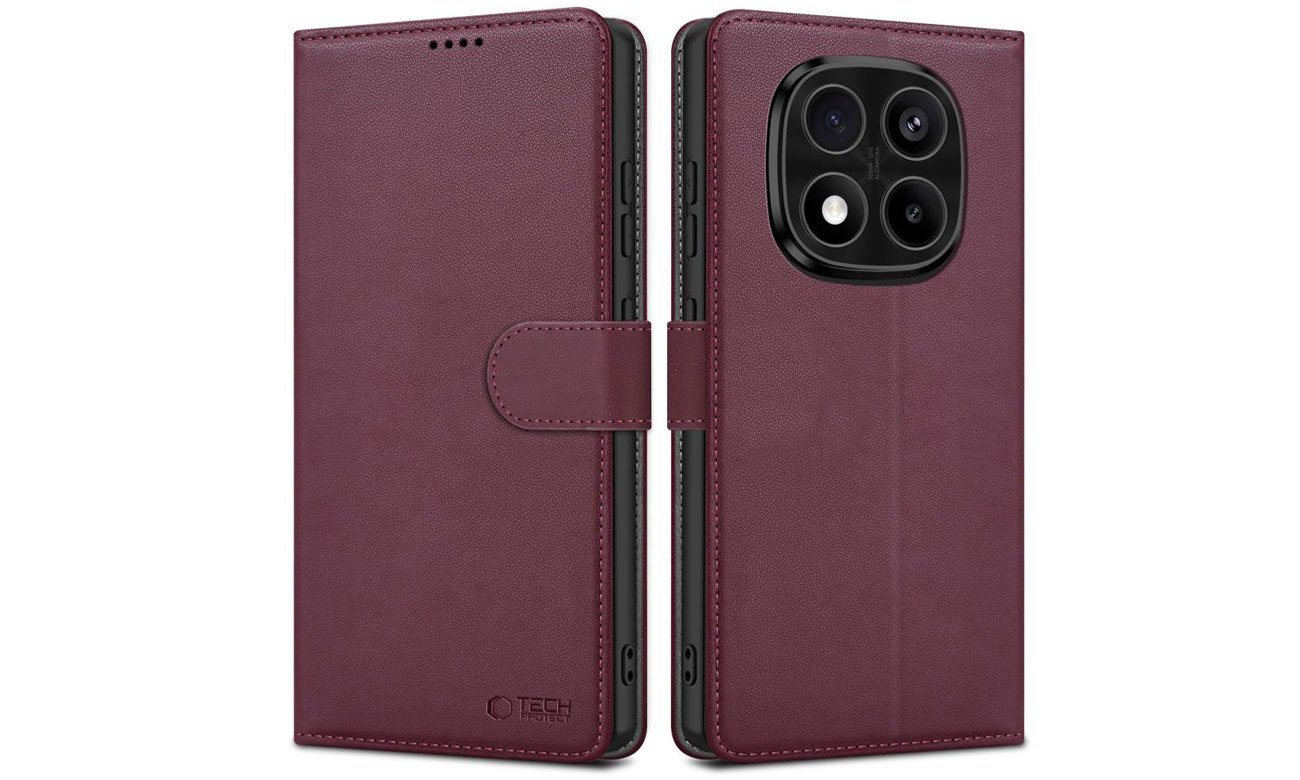 Etui Tech-Protect Wallet do Redmi Note 14 Pro 5G / POCO X7 5G Mulberry