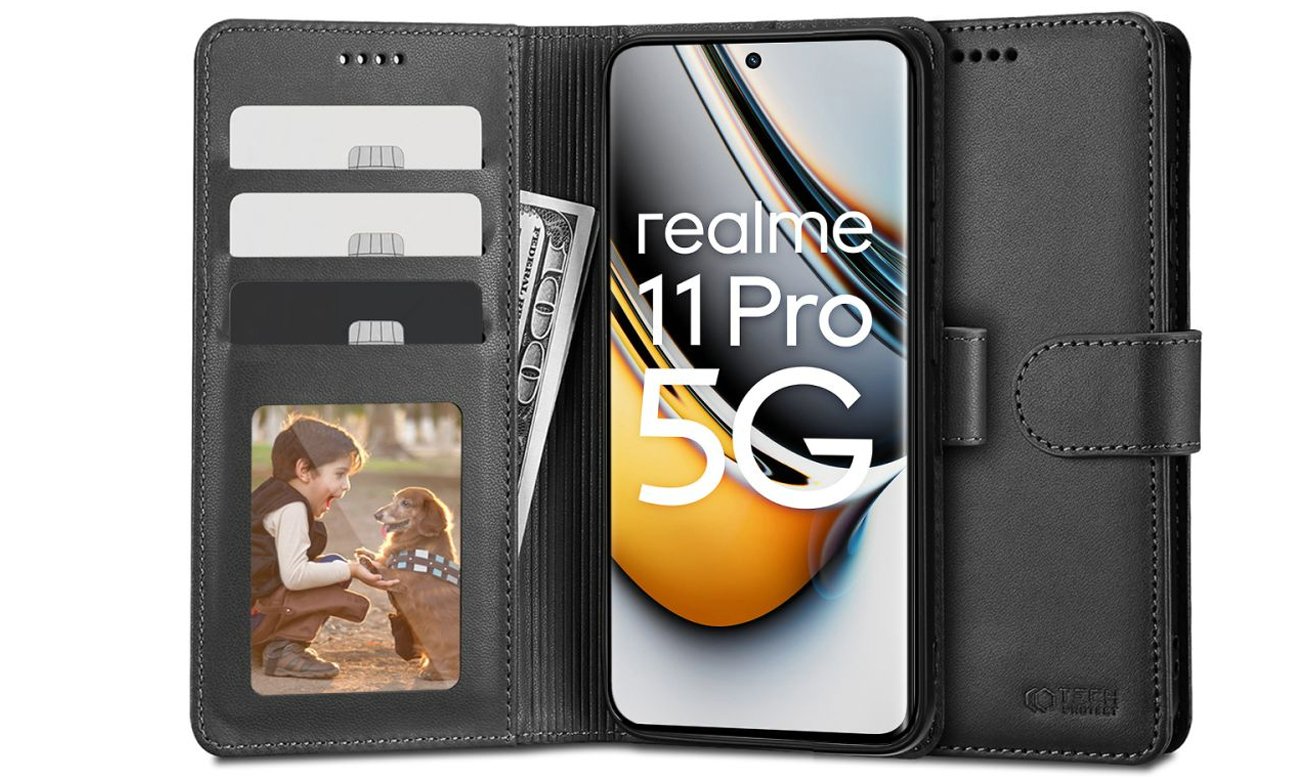 Etui Tech-Protect Wallet für realme 11 Pro / 11 Pro+ schwarz