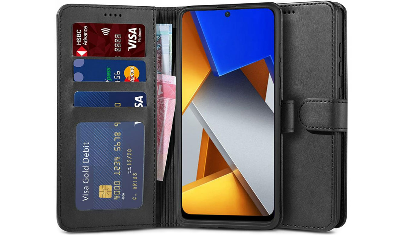 Etui Tech-Protect Wallet do Xiaomi POCO M4 Pro czarny