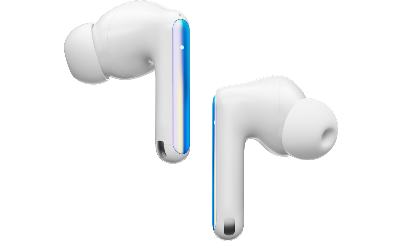 Słuchawki bezprzewodowe TECNO SONIC 1 Białe - Widok lewej i prawej słuchawki