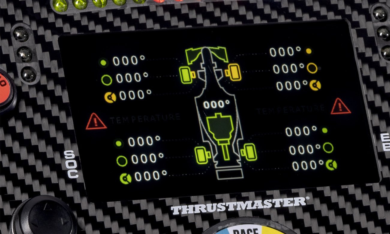 Interaktywny wyświetlacz LCD na kierownicy Thrustmaster Ferrari SF1000