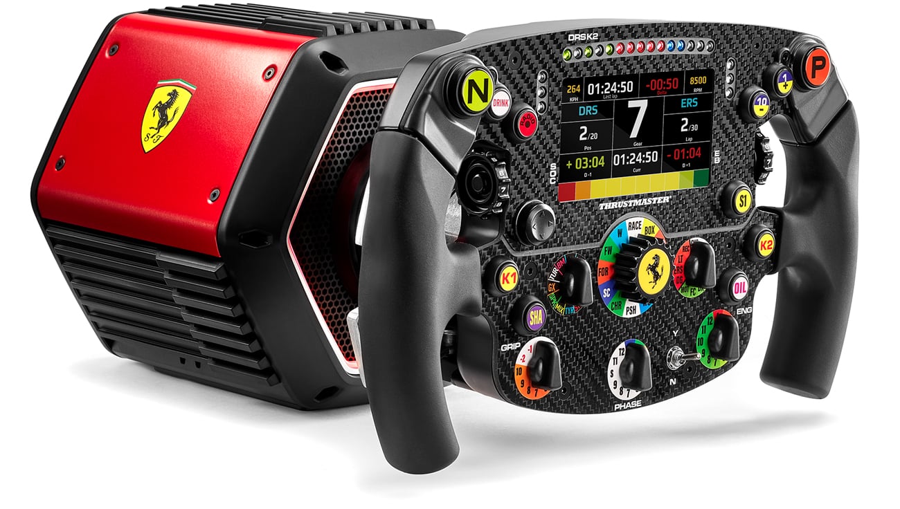 Zestaw Thrustmaster T818 Ferrari SF1000 Simulator - Widok od przodu pod kątem