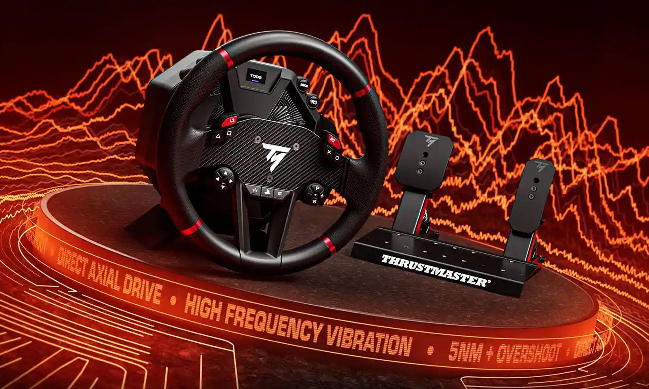 Lenkrad Thrustmaster T598 Direct Axial Drive (PS5 / PC) - Grafik mit Hintergrund