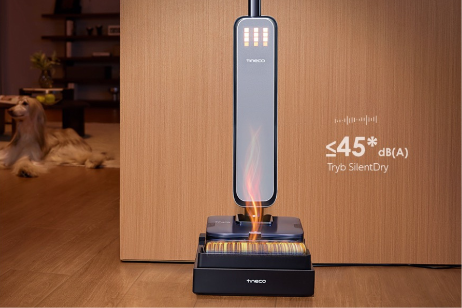 Dwa tryby autoczyszczenia — FlashDry 5min i SilentDry 40min