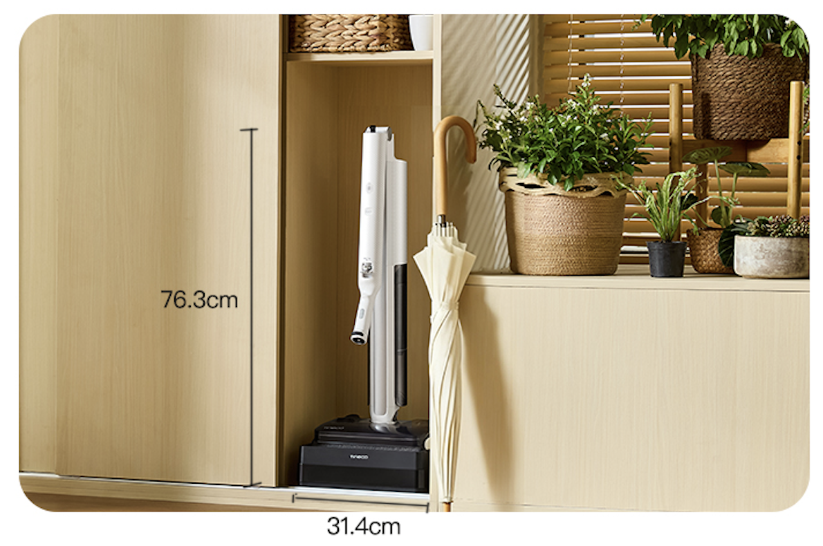 Składana rura 180° — kompaktowe przechowywanie, wymiary 76,3 × 31,4 cm