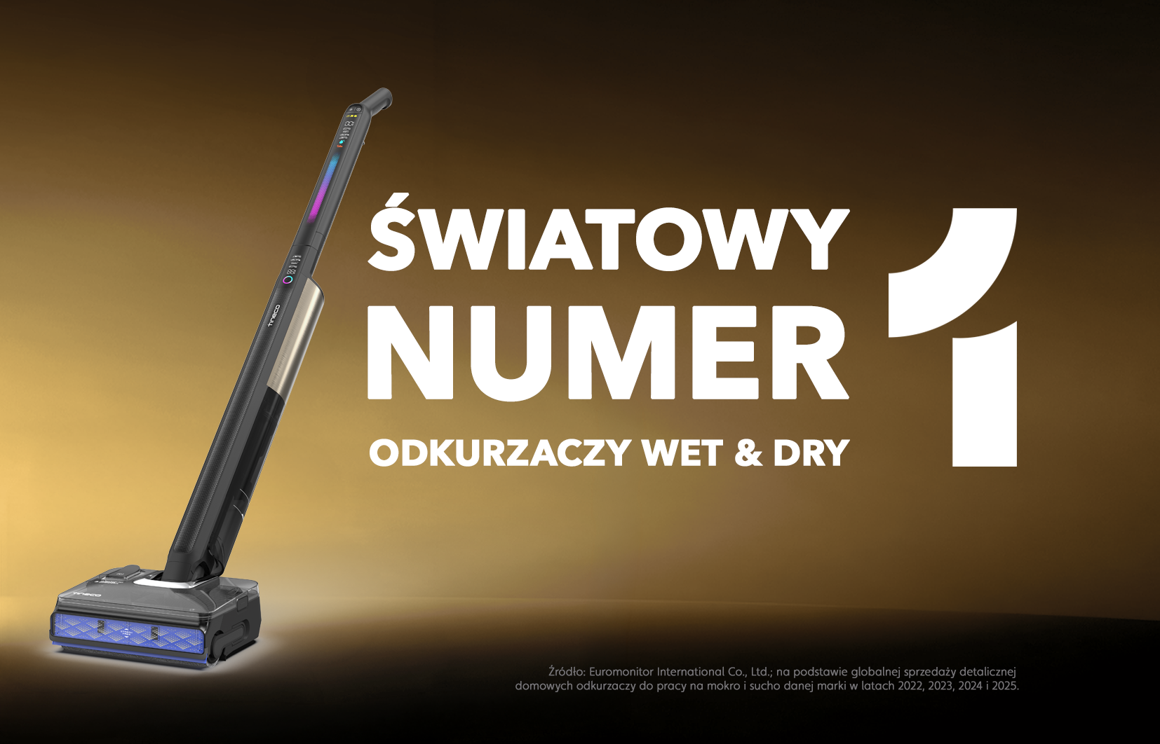 Tineco — globalny lider wśród odkurzaczy myjących czwarty rok z rzędu, potwierdzony przez Euromonitor International