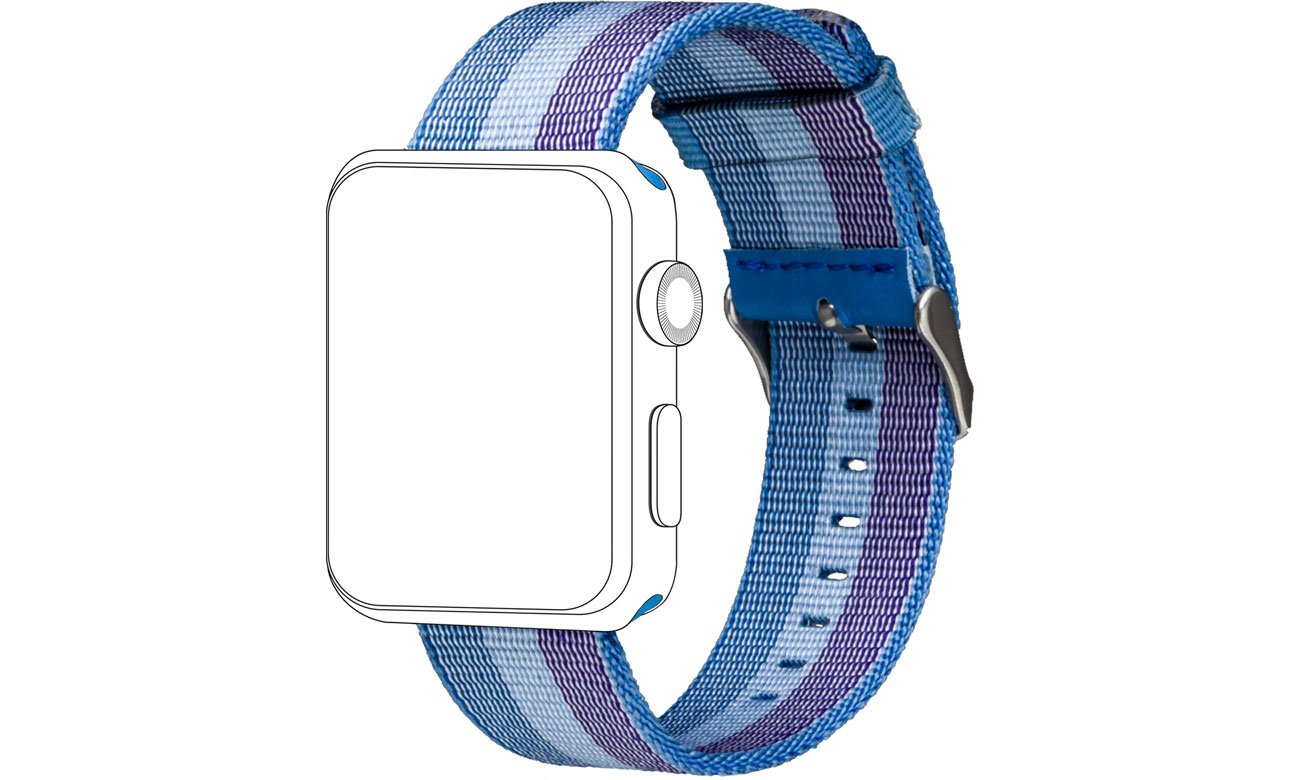 TOPP Pasek do Apple Watch 42/44mm Nylon Pleciony Blue 40-37-1860