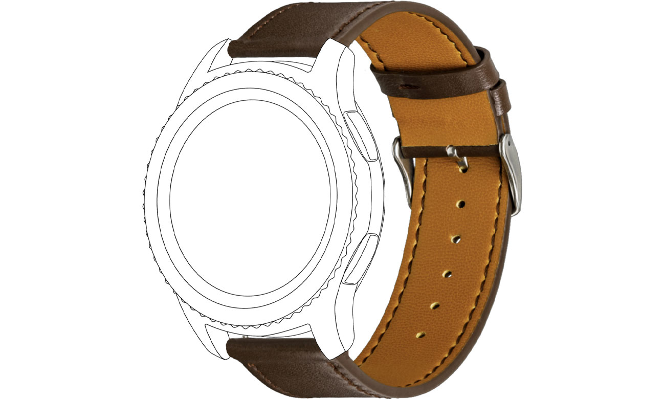 TOPP Pasek 46mm Skóra ciemnobrązowy 40-37-1915
