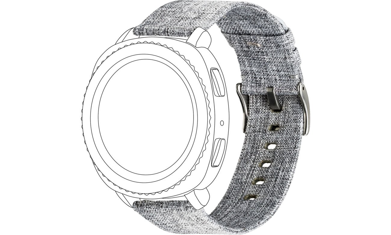 TOPP Pasek 42mm Nylon Pleciony jasnoszary 40-37-7588