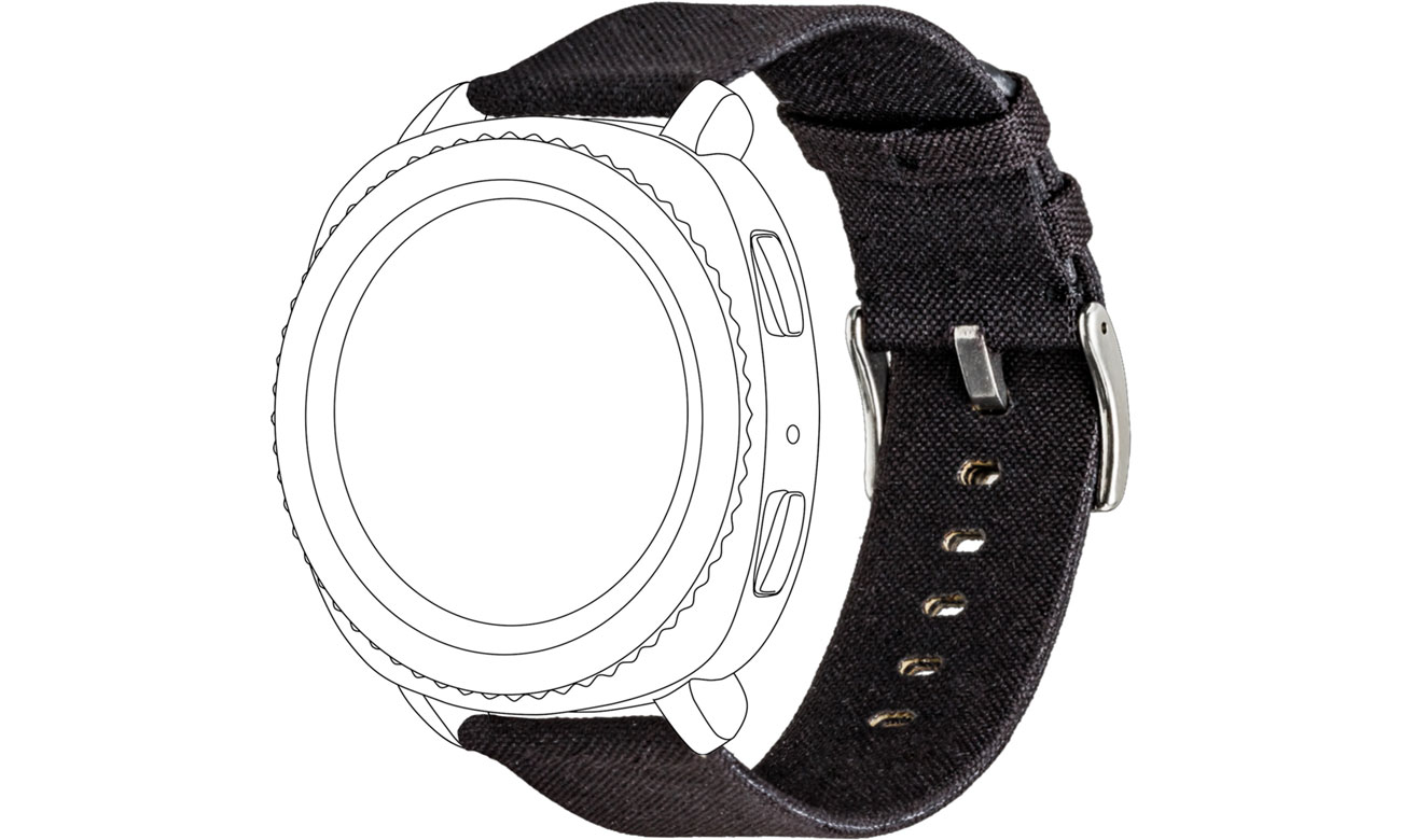 TOPP Pasek 42mm Nylon Pleciony czarny 40-37-7589