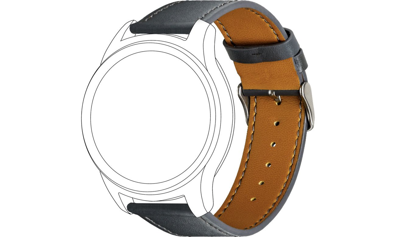 TOPP Pasek 42mm Skóra szary 40-37-7604