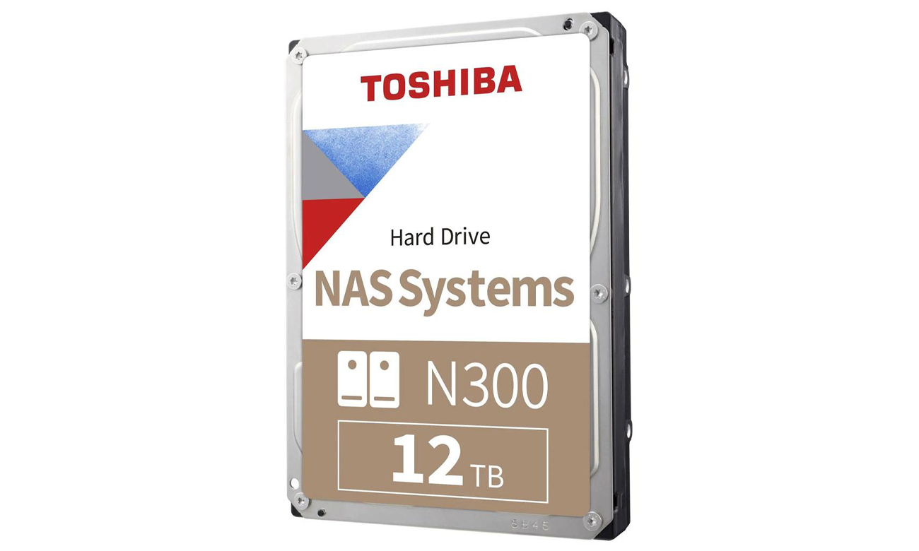 Dysk HDD Toshiba N300 NAS 12 TB SATA 256MB - Widok od przodu pod kątem