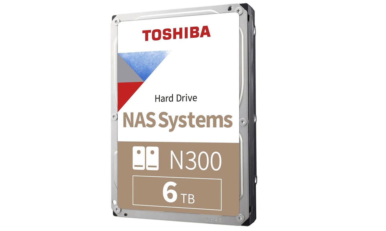 Dysk HDD Toshiba N300 NAS 6 TB SATA 256MB - Widok od przodu pod kątem