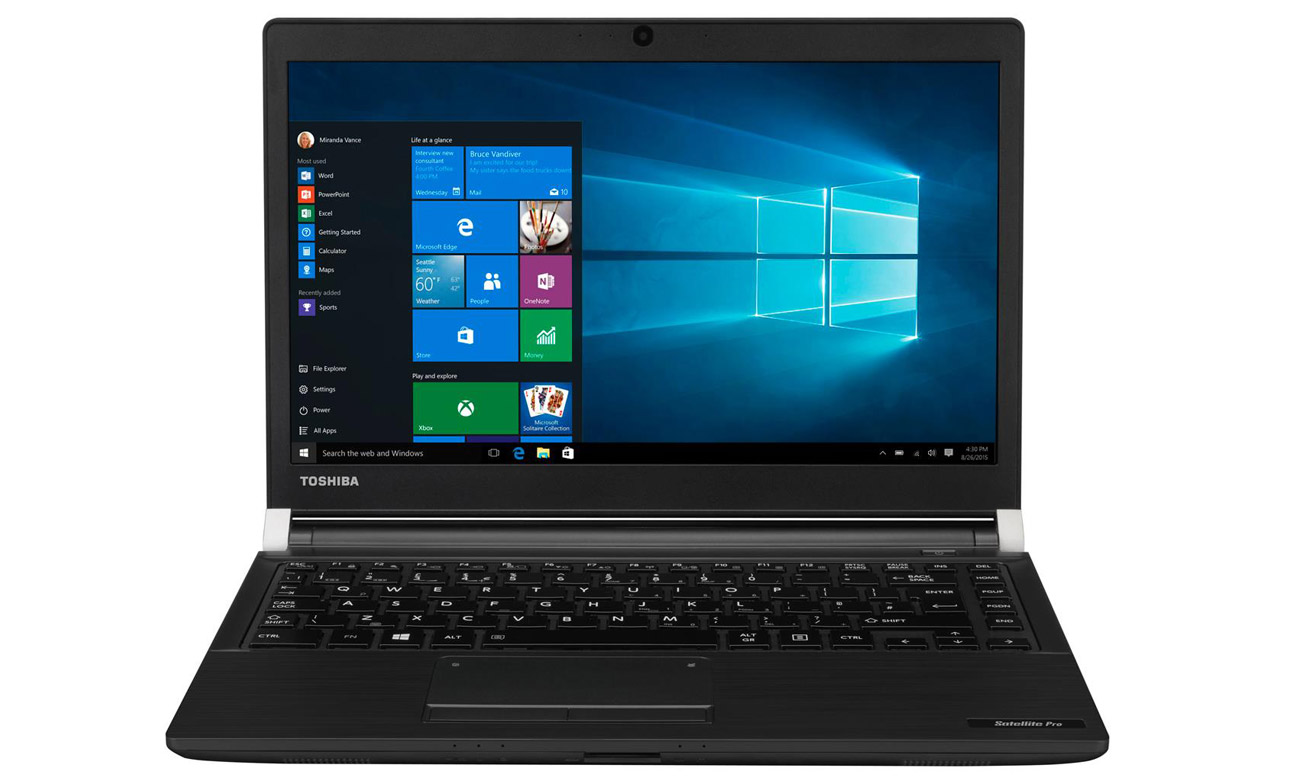 Toshiba Satellite Pro A30T-C-13P Profesjonalny stopień bezpieczeństwa