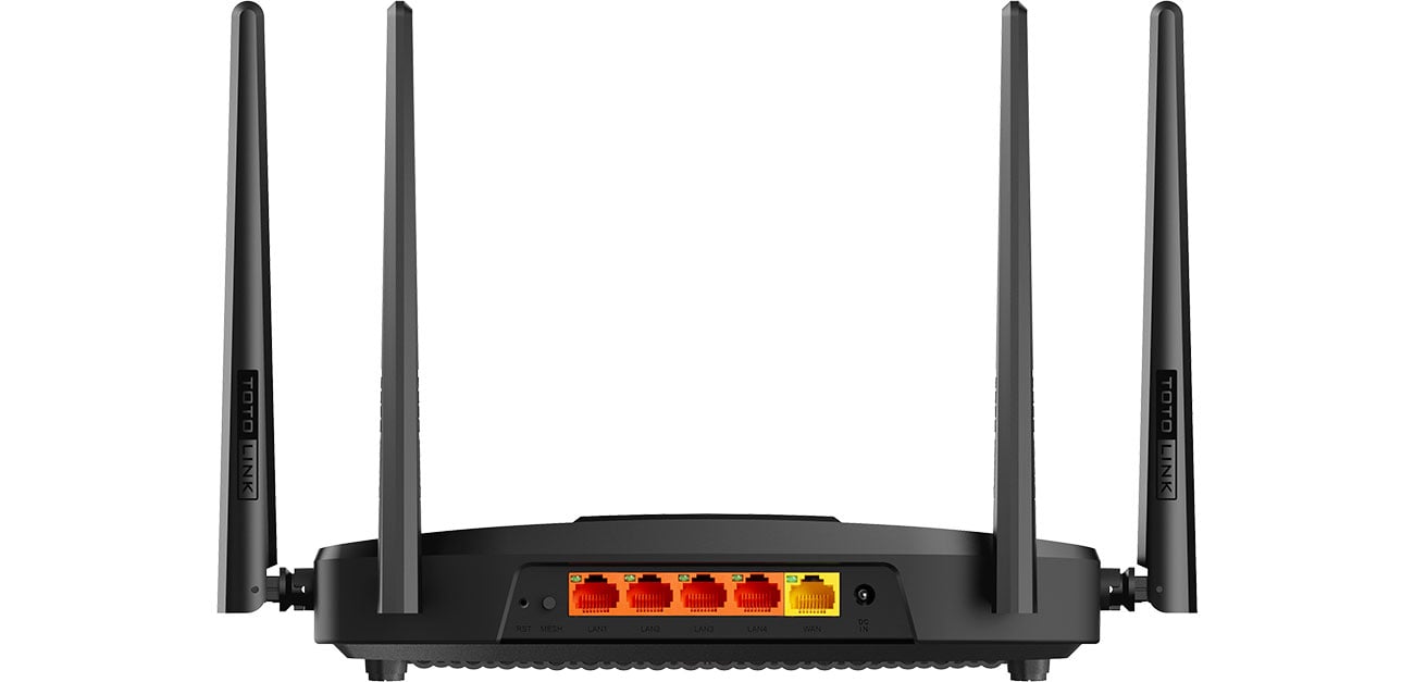 Totolink X6000R złącza LAN i WAN