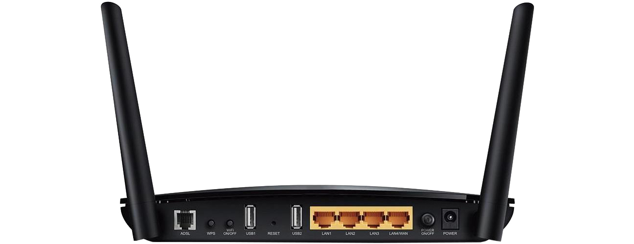 TP-Link Archer D5 widok z tyłu złącza