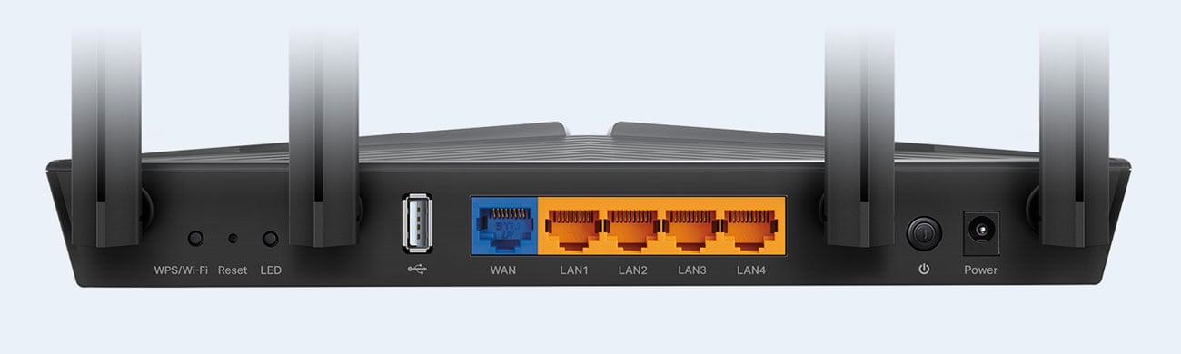 TP-Link Archer AX20 - Złącza USB, LAN