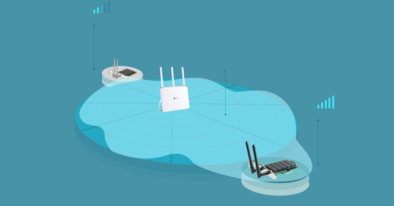TP-Link Archer T4E technologia zwiększania zasięgu beamforming