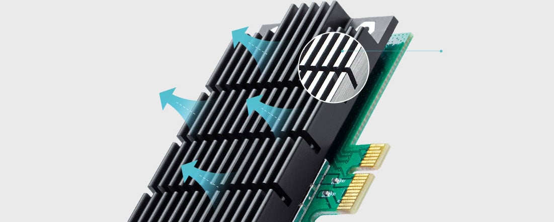 TP-Link Archer T4E aluminiowe radiatory
