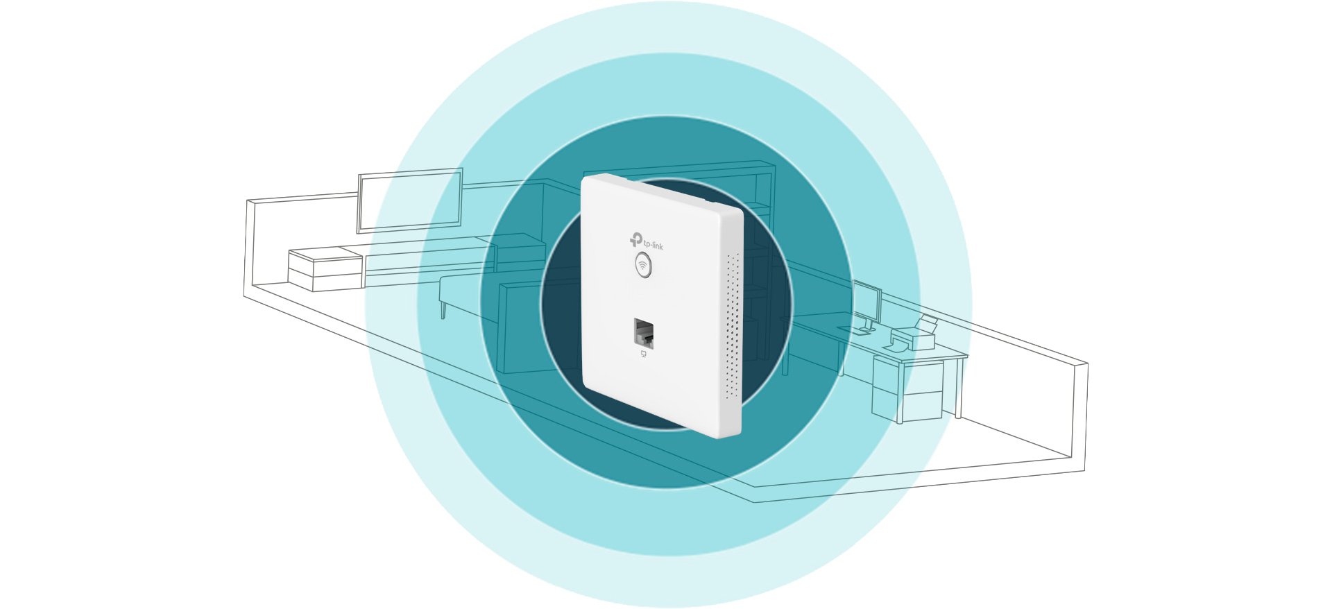 TP-Link EAP115-Wall Umfassende WLAN-Abdeckung