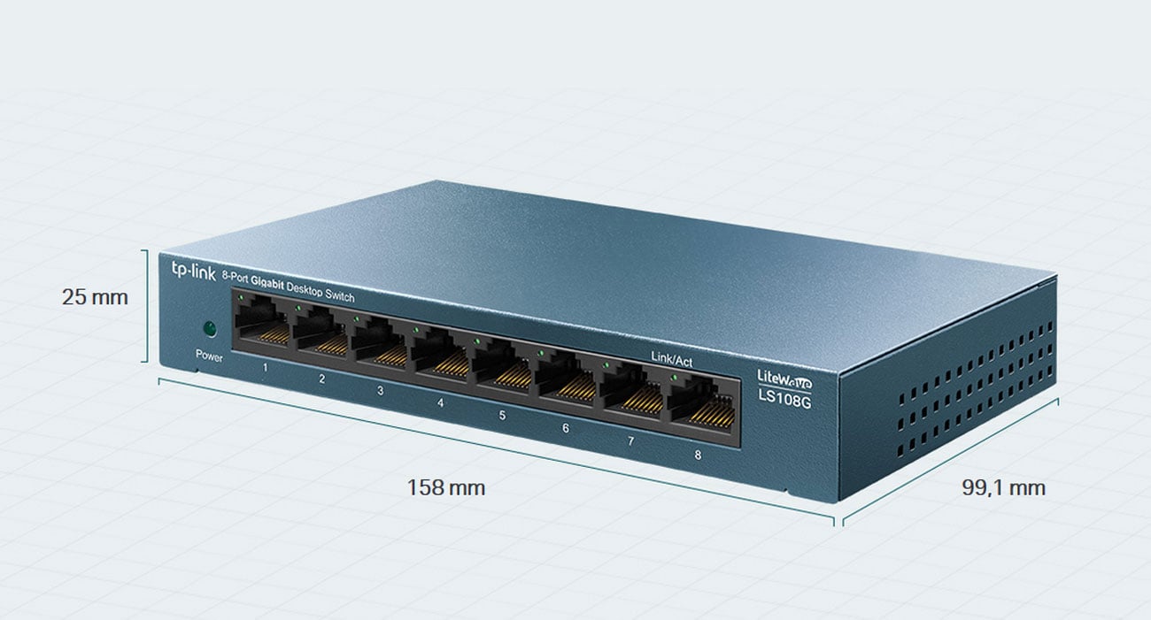 Switch TP-Link 8p LS108G Metal